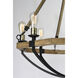 Lodge 8 Light 38 inch Weathered Oak and Bronze Chandelier Ceiling Light