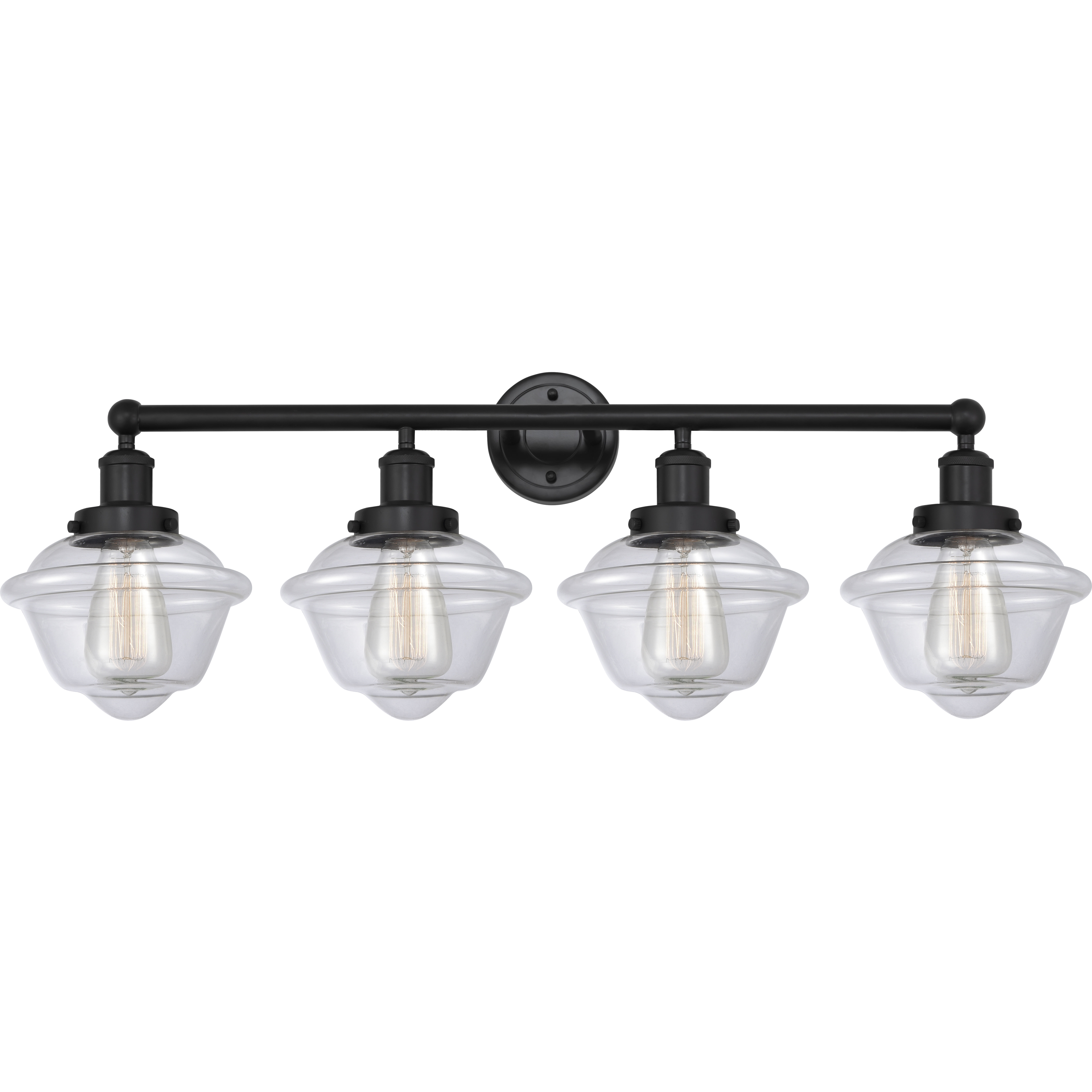 Oxford 4 Light 33.5 inch Matte Black Bath Vanity Light Wall Light