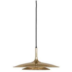 Axiom 3 Light 19 inch Polished Gold Pendant Ceiling Light, Diffuser at bottom so you can not see the bulb