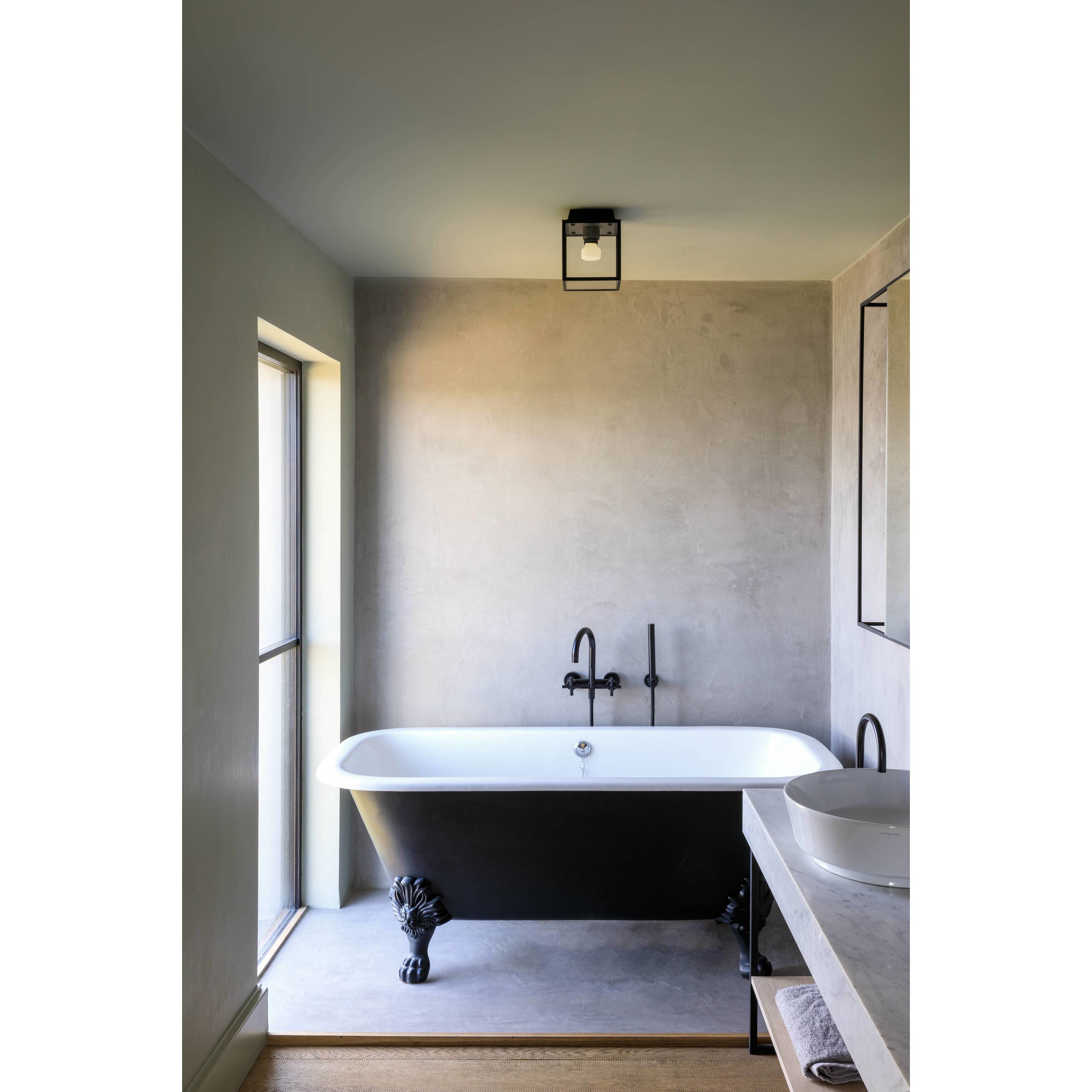 Caged Wet LED 6.81 inch Gun Metal Outdoor Semi-Flush Mount