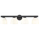 Apria 4 Light 33 inch Matte Black Bathroom Vanity Light Wall Light