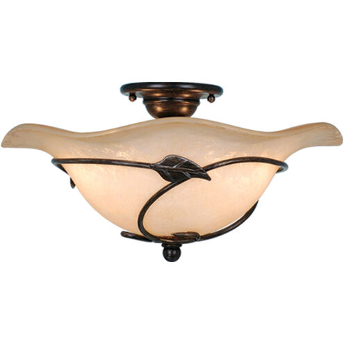 Vine LED 15 inch Oil Shale Semi-Flush Mount Ceiling Light