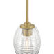 Miravelle 1 Light 5.25 inch Vintage Brass Mini Pendant Ceiling Light