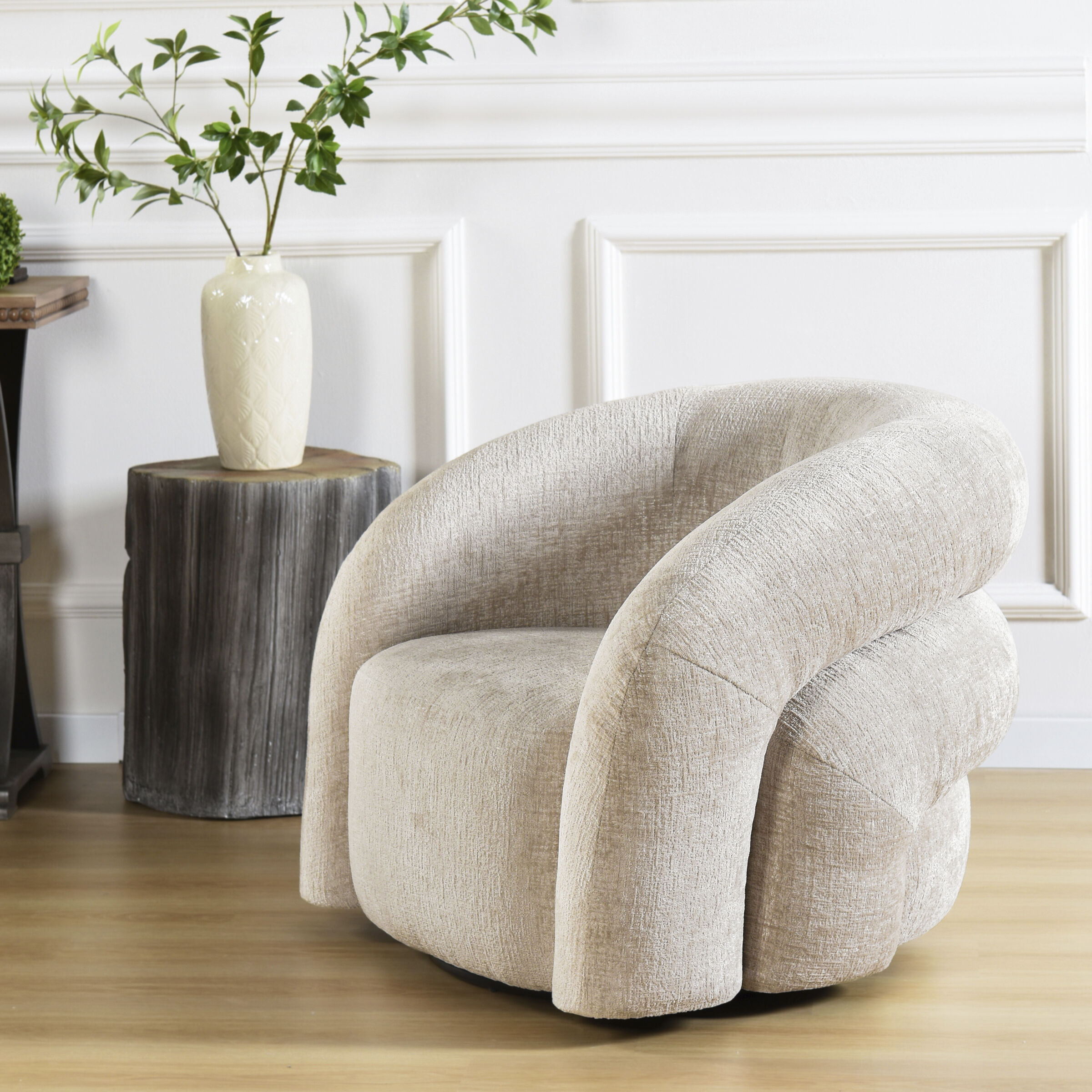 Arlo Solo Beige Accent Chair