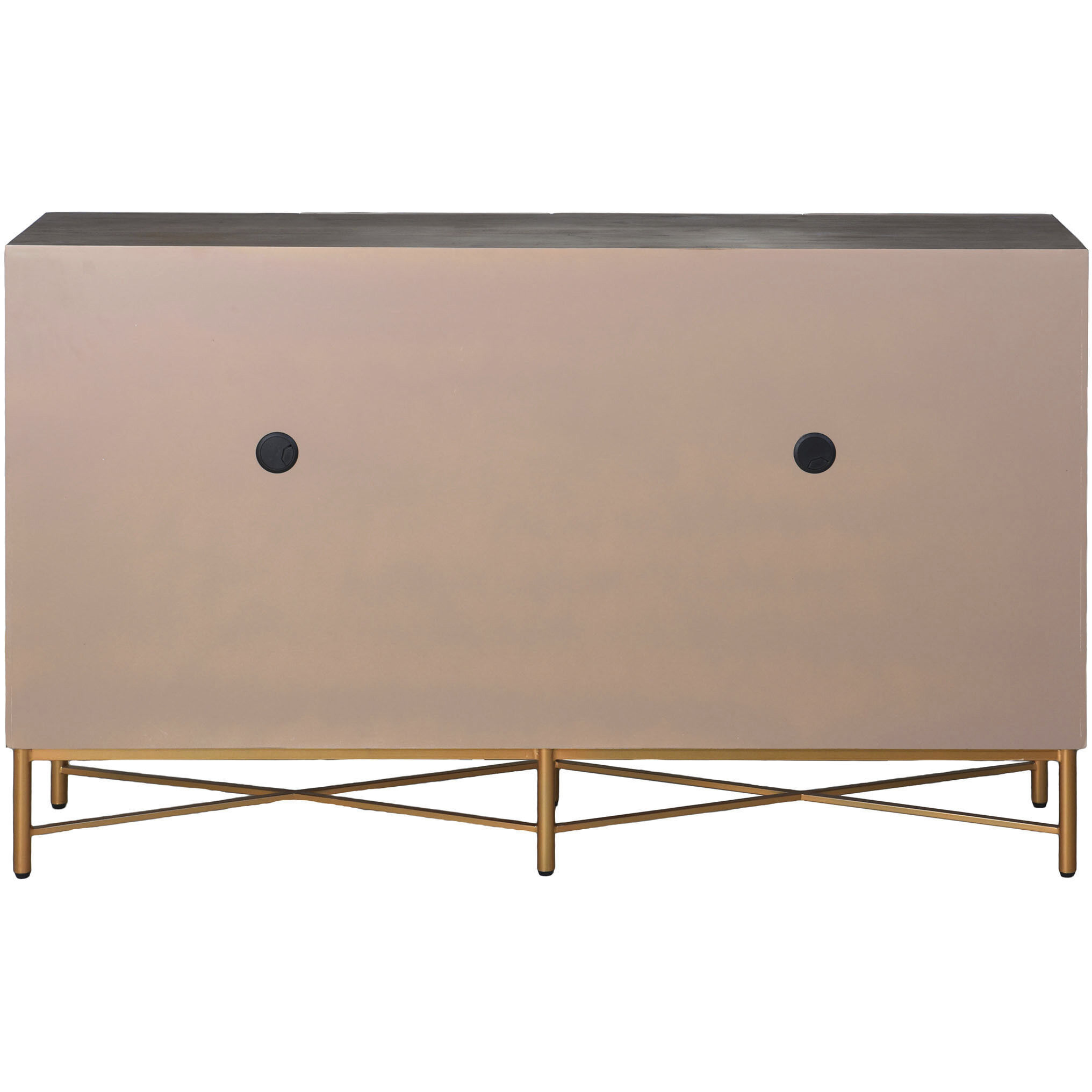 Cameron Dark Natural and Gold Cabinet