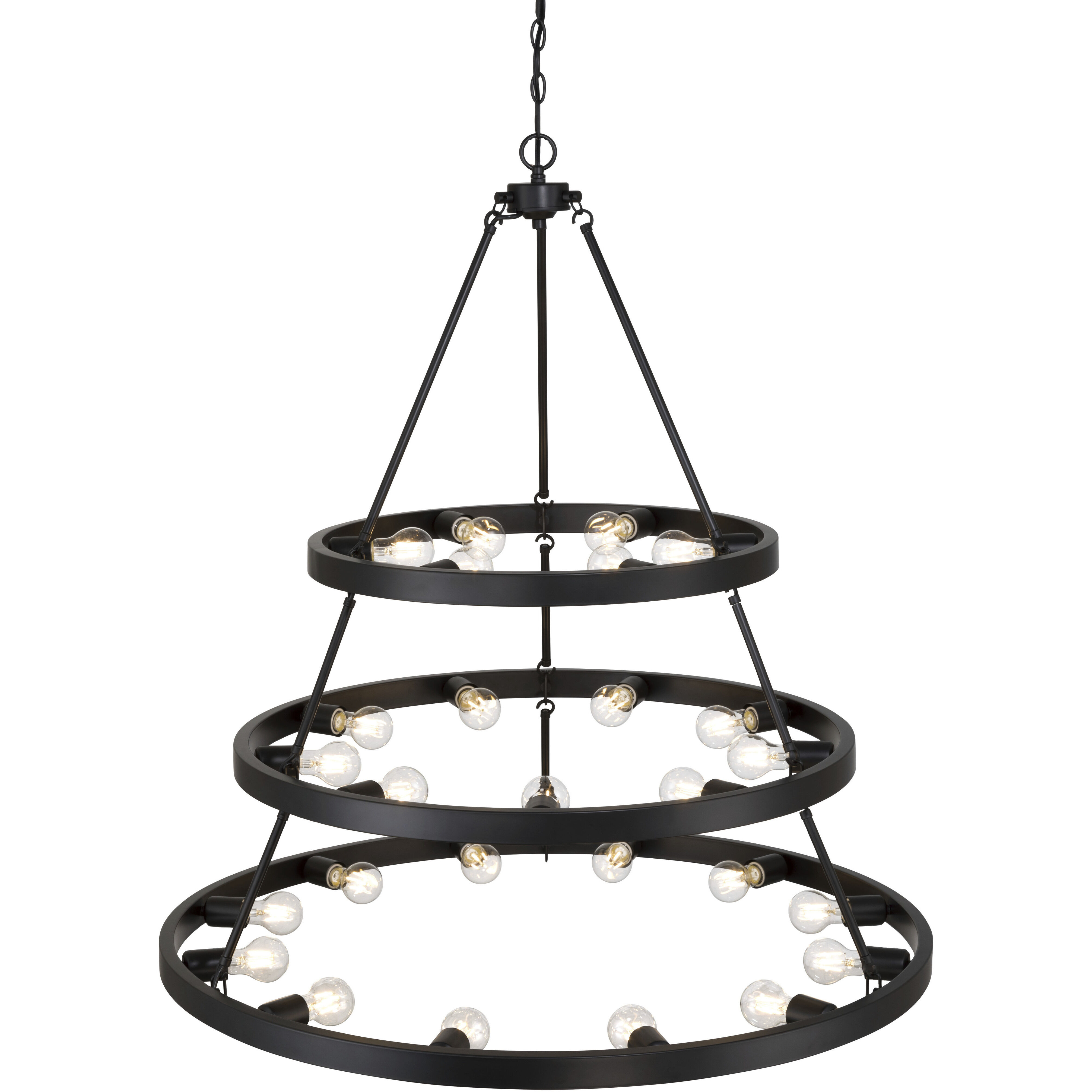 Castile 27 Light 40 inch Matte Black Chandelier Ceiling Light