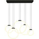Hoops LED 8 inch Black Chandelier Ceiling Light