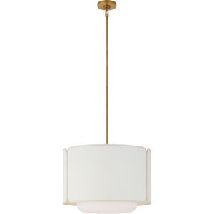 Kate Spade New York Eyre LED 21 inch Soft Brass and Soft White Glass Hanging Shade Ceiling Light, Medium