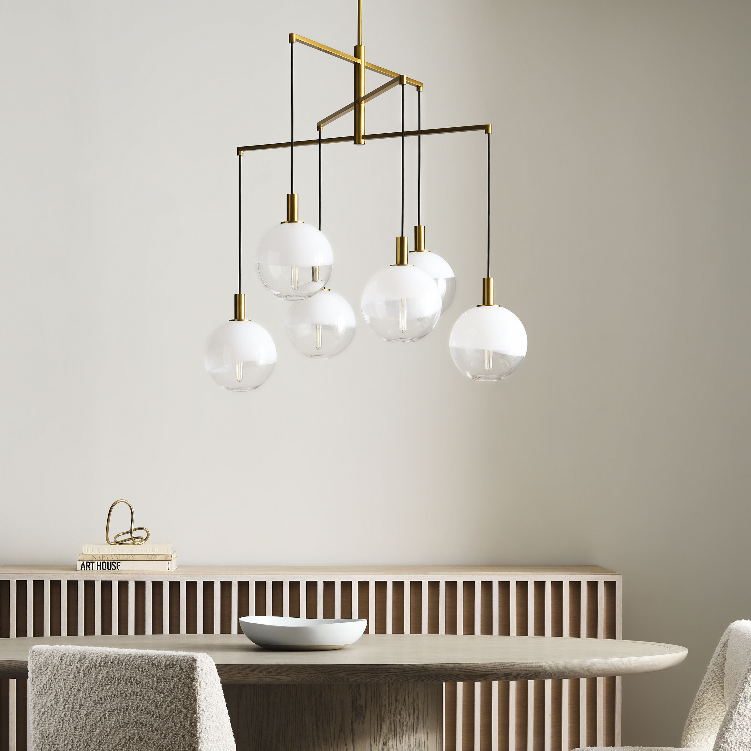 Sean Lavin Torian 6 Light 39.75 inch Burnished Brass Chandelier Ceiling Light