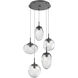Cosmos LED LED 24.4 inch Graphite Chandelier Ceiling Light, Round Multi-Port