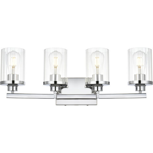 Saanvi 4 Light 25 inch Chrome Bath Sconce Wall Light