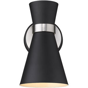 Soriano 1 Light 6 inch Matte Black/Brushed Nickel Wall Sconce Wall Light