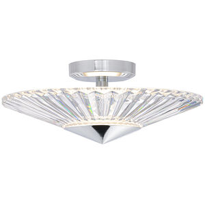 Origami LED 16 inch Polished Chrome Semi-Flush Mount Ceiling Light, Schonbek Signature