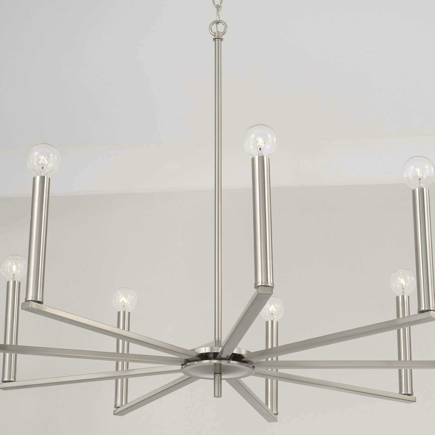 Portman 9 Light 34 inch Brushed Nickel Chandelier Ceiling Light
