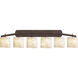 Alabaster Rocks 6 Light 56.5 inch Dark Bronze Bath Bar Wall Light in Oval, Incandescent, Oval