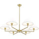 Leila 6 Light 44 inch Luxe Gold Chandelier Ceiling Light