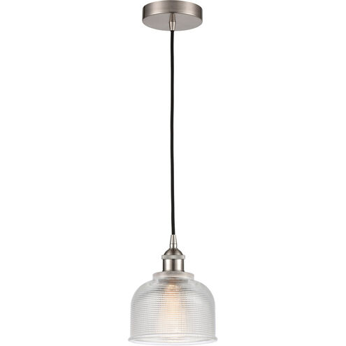 Edison Dayton 1 Light 6 inch Brushed Satin Nickel Mini Pendant Ceiling Light