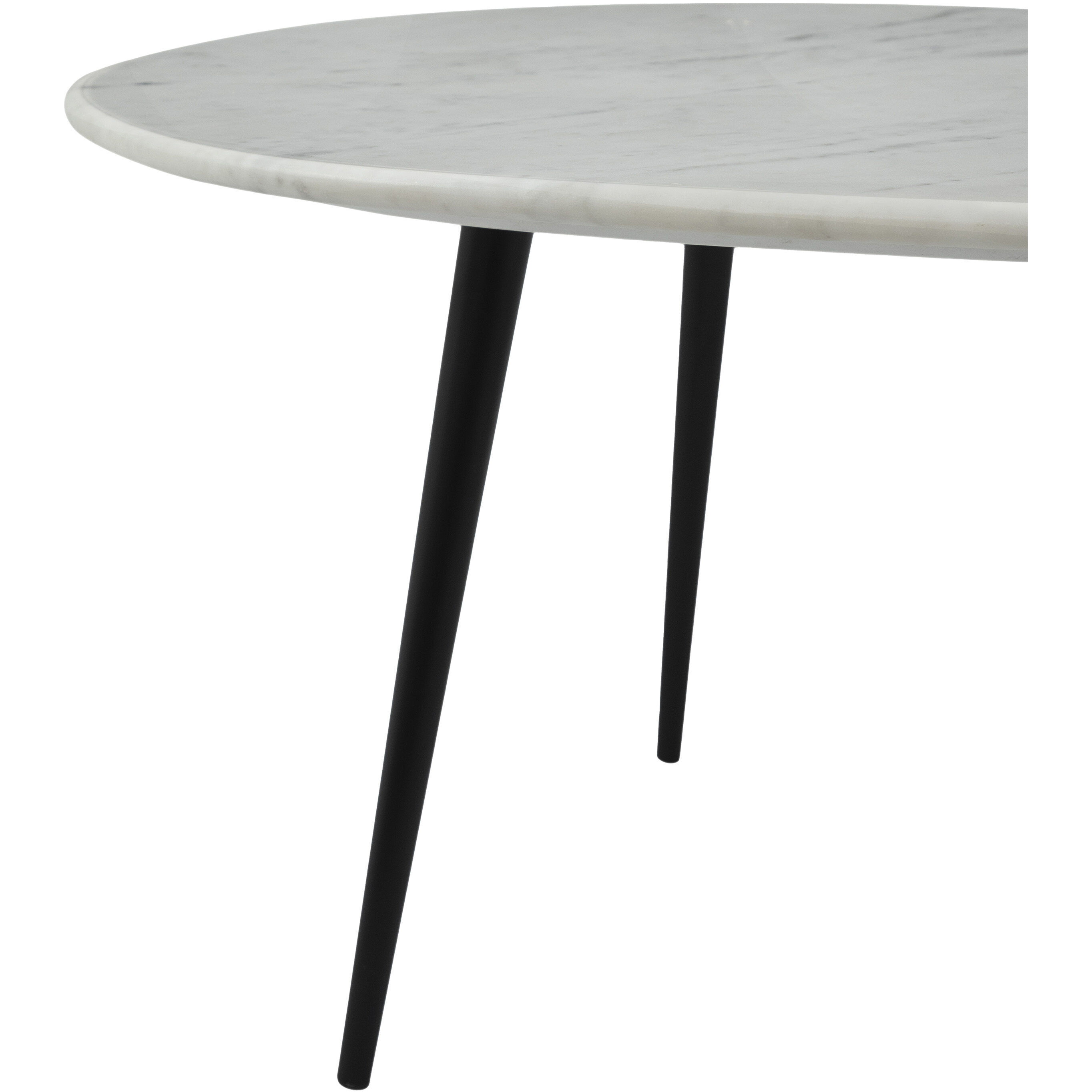 Keely 23.75 X 17 inch White and Matte Black Coffee Table