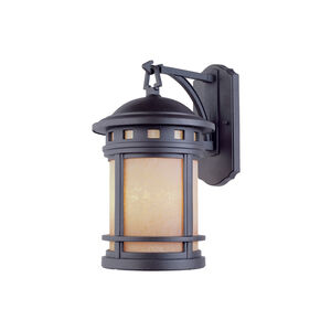 Sedona 3 Light 16 inch Oil Rubbed Bronze Outdoor Wall Lantern in Amber