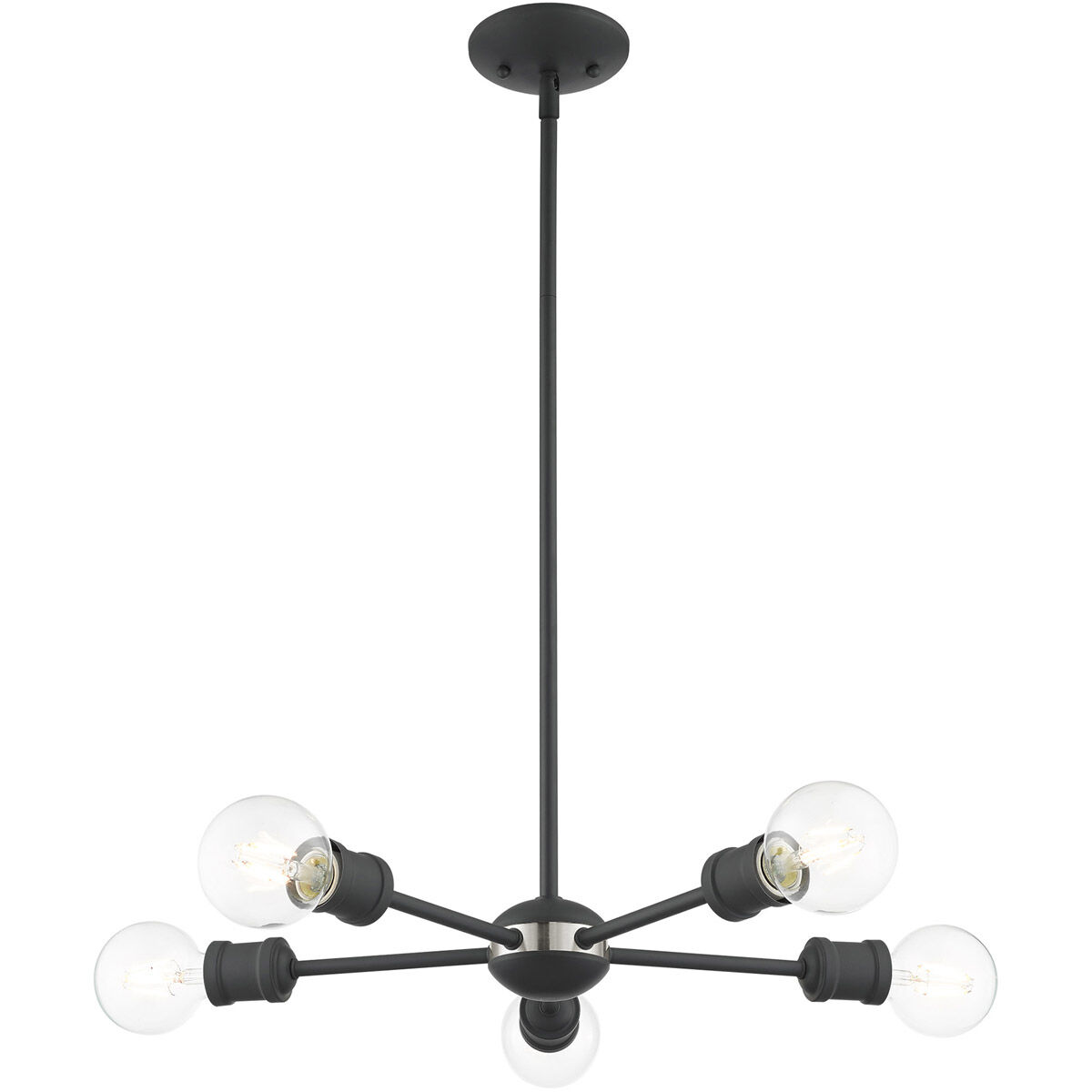 Lansdale 5 Light 19 inch Scandinavian Gray Chandelier Ceiling Light