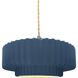 Radiance Collection - Pleated Tier Pendant Ceiling Light in Brushed Brass, Dedicated LED, Beige Twist Cord, Midnight Sky/Matte White, 14.5W x 5.25H, Form+Finish+Function