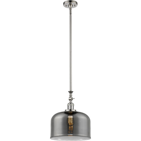 Franklin Restoration Bell LED 12 inch Polished Nickel Mini Pendant Ceiling Light in Plated Smoke, Franklin Restoration