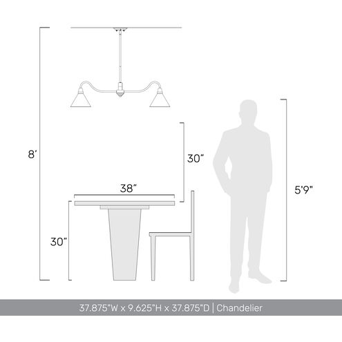 Jasper 6 Light 37.88 inch Antique Black Iron Chandelier Ceiling Light