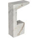 Aero 30 X 17.5 inch White Marble Side Table