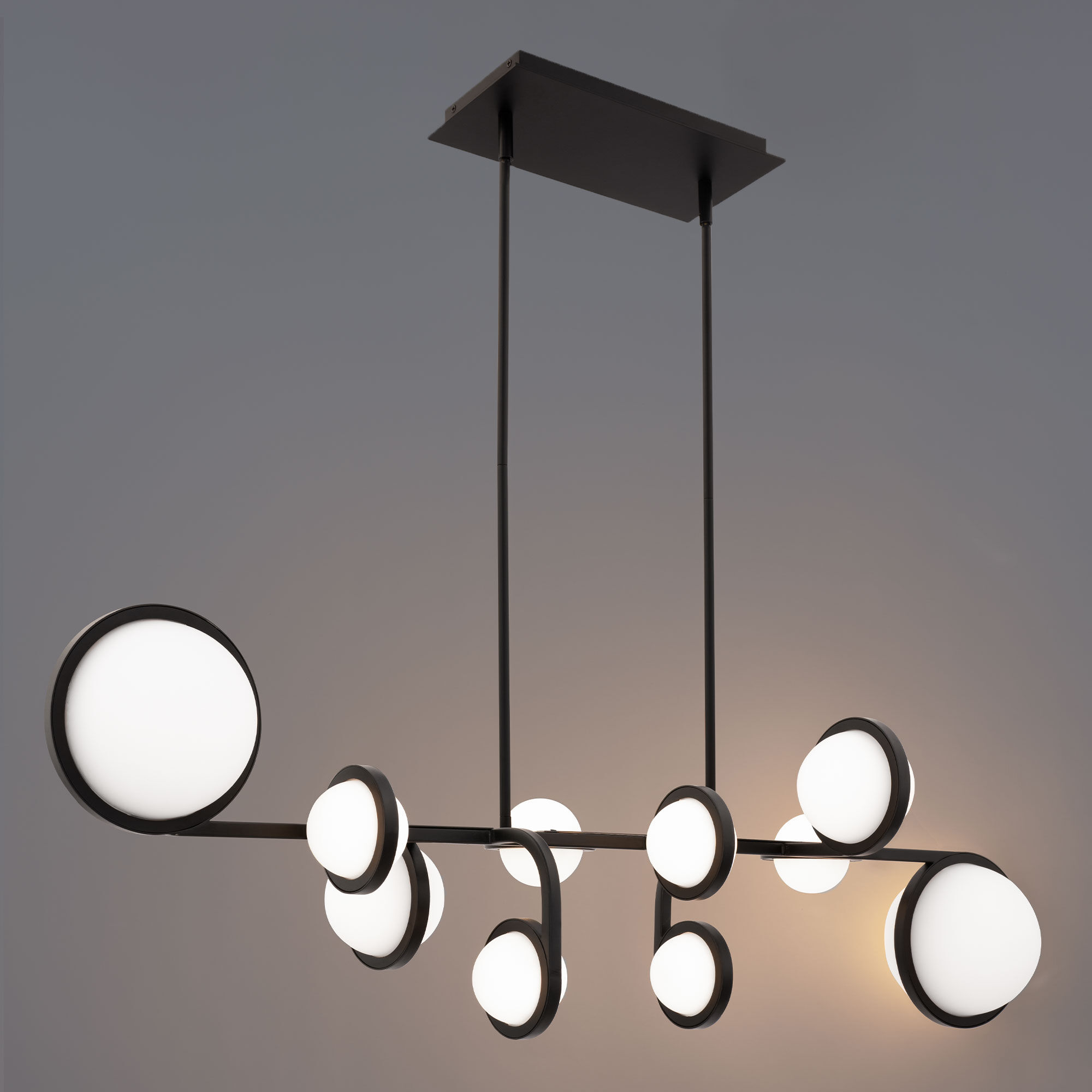 Satalite Linear Pendant Ceiling Light in 3000K, dweLED