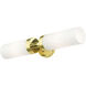 Aero 2 Light 19 inch Polished Brass ADA Vanity Sconce Wall Light