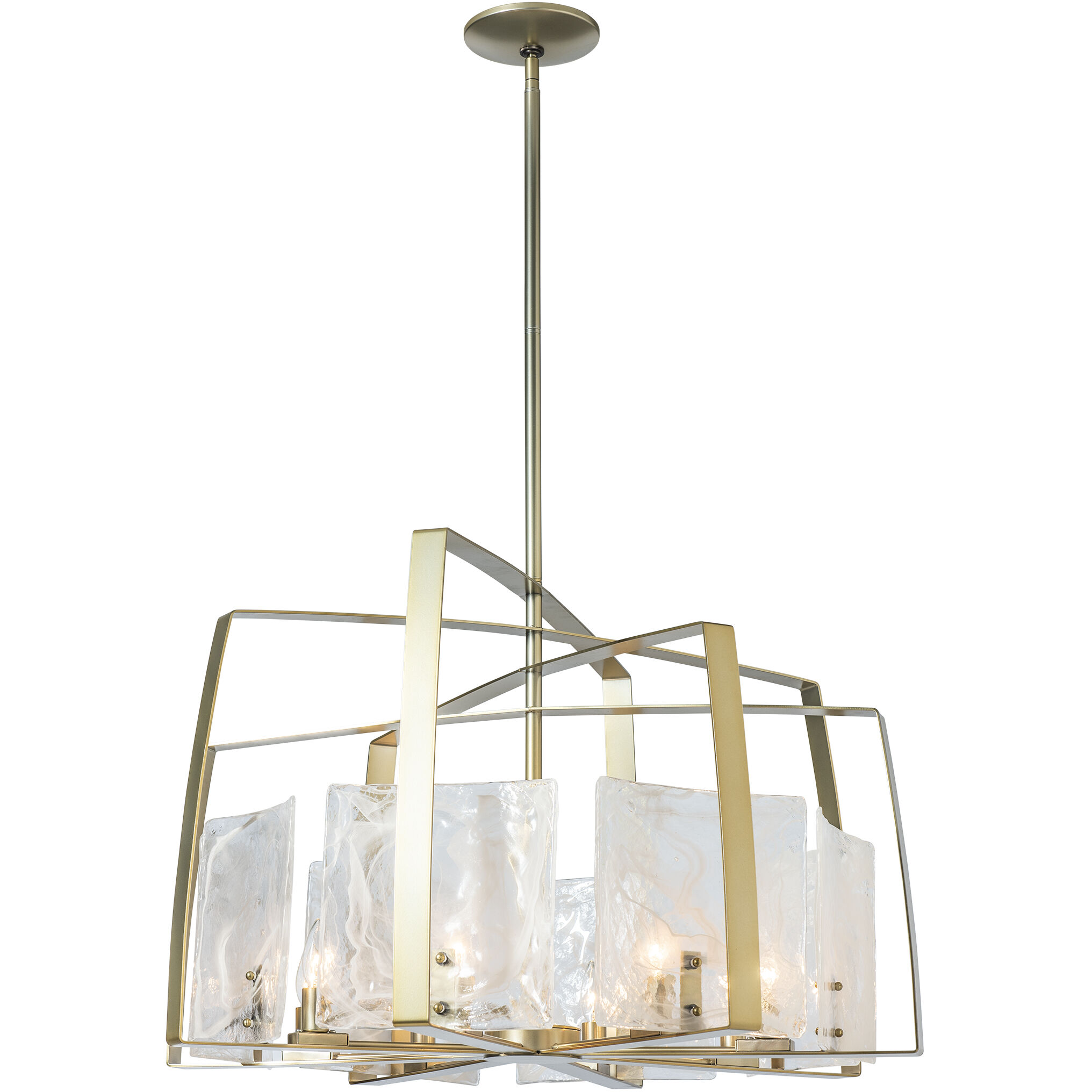 Arc 8 Light 34.4 inch Modern Brass Dining Pendant Ceiling Light