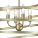 Whirlwind 4 Light 17 inch Aged Silver Pendant Ceiling Light