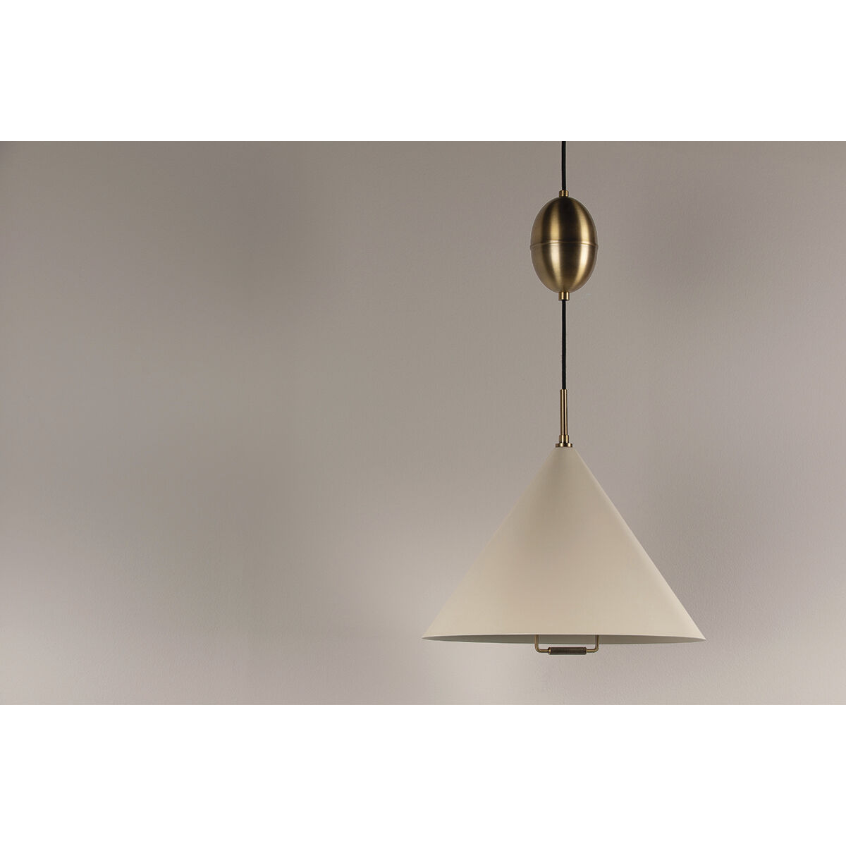 Fontana 1 Light 18 inch Patina Brass/Soft Sand Pendant Ceiling Light