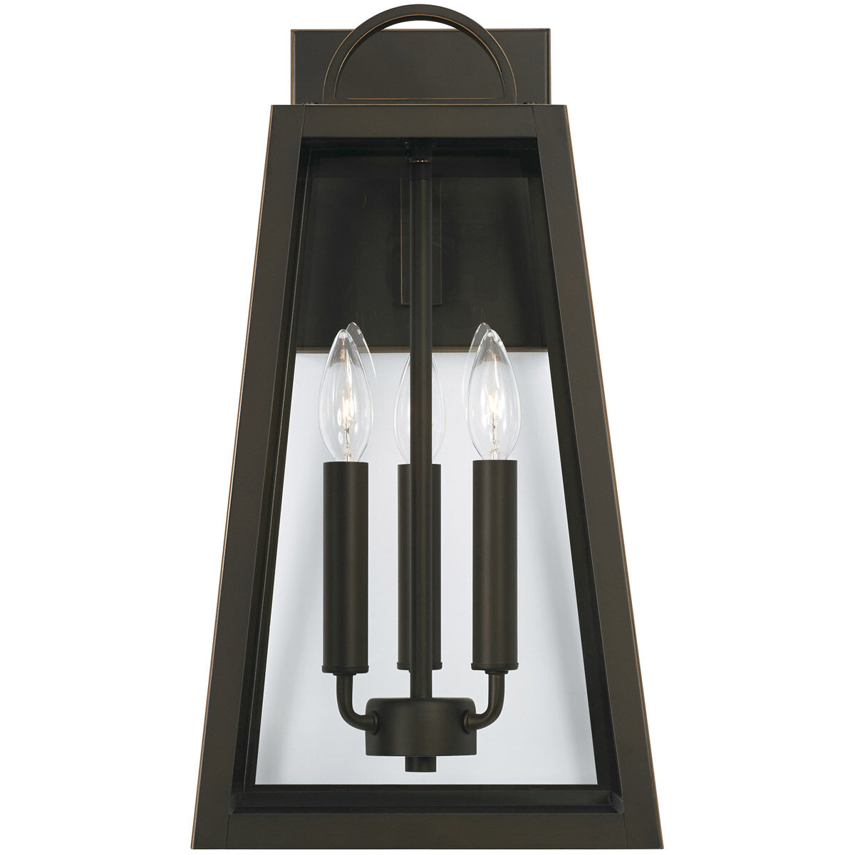 Leighton 3 Light 20 inch Oiled Bronze Outdoor Wall Lantern