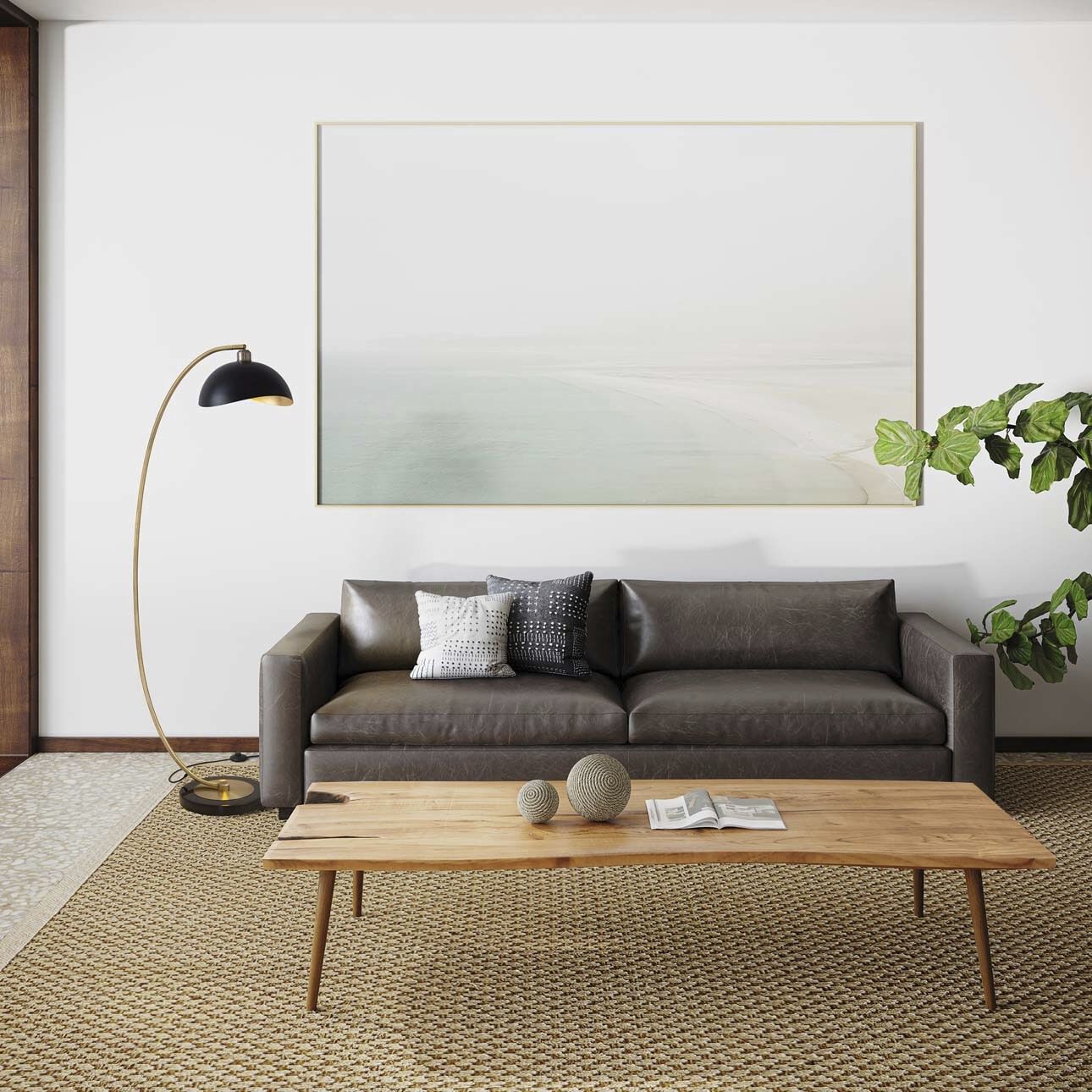 Luna Bella 60 inch 100.00 watt Weathered Brass and Black Arc Floor Lamp Portable Light