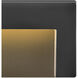 Taper 12v 2.50 watt Satin Black Landscape Deck Sconce, Horizontal
