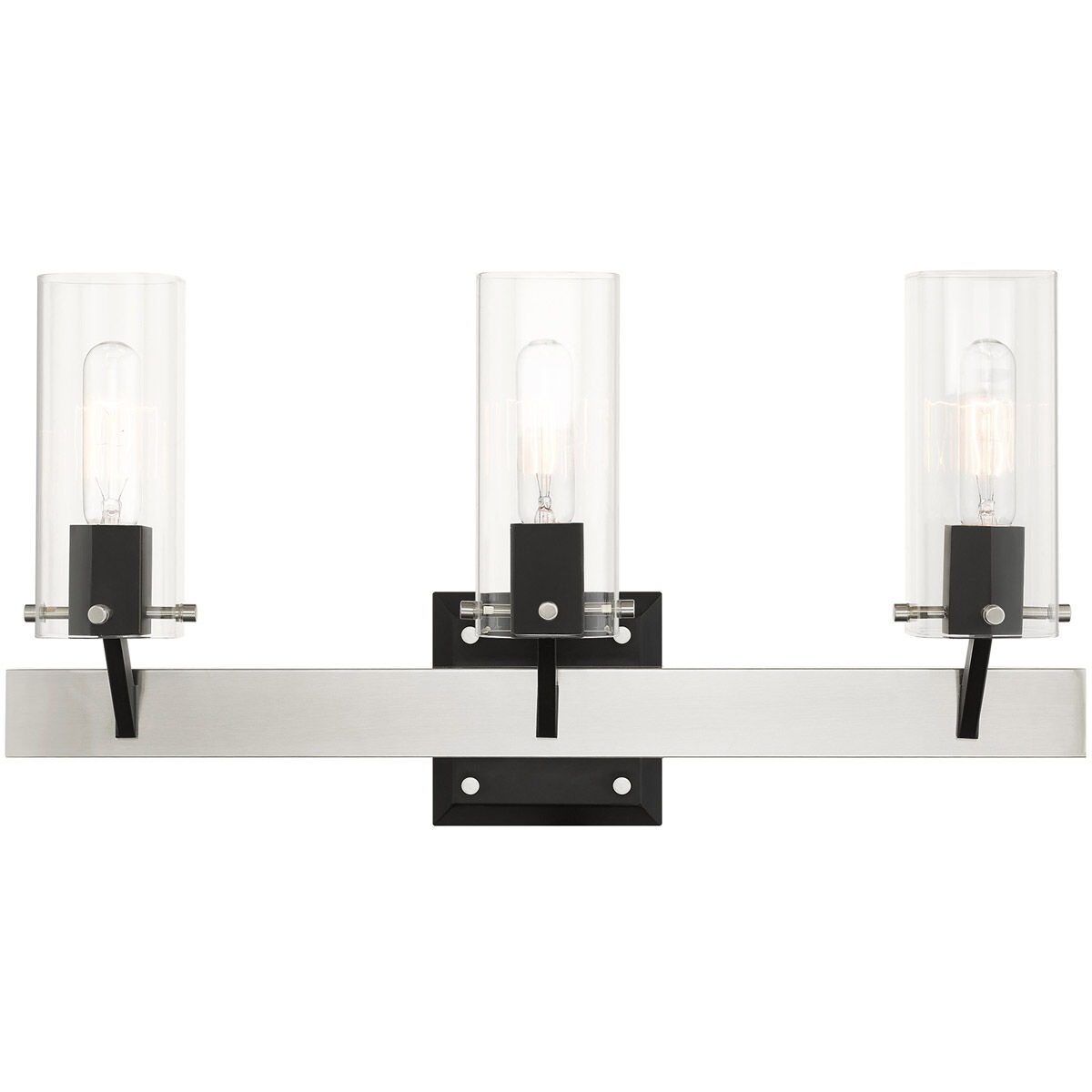 Beckett 3 Light 24 inch Brushed Nickel Vanity Sconce Wall Light