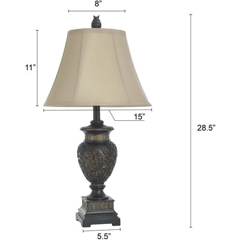 Signature 29 inch 100.00 watt Brown and Gold Table Lamp Portable Light
