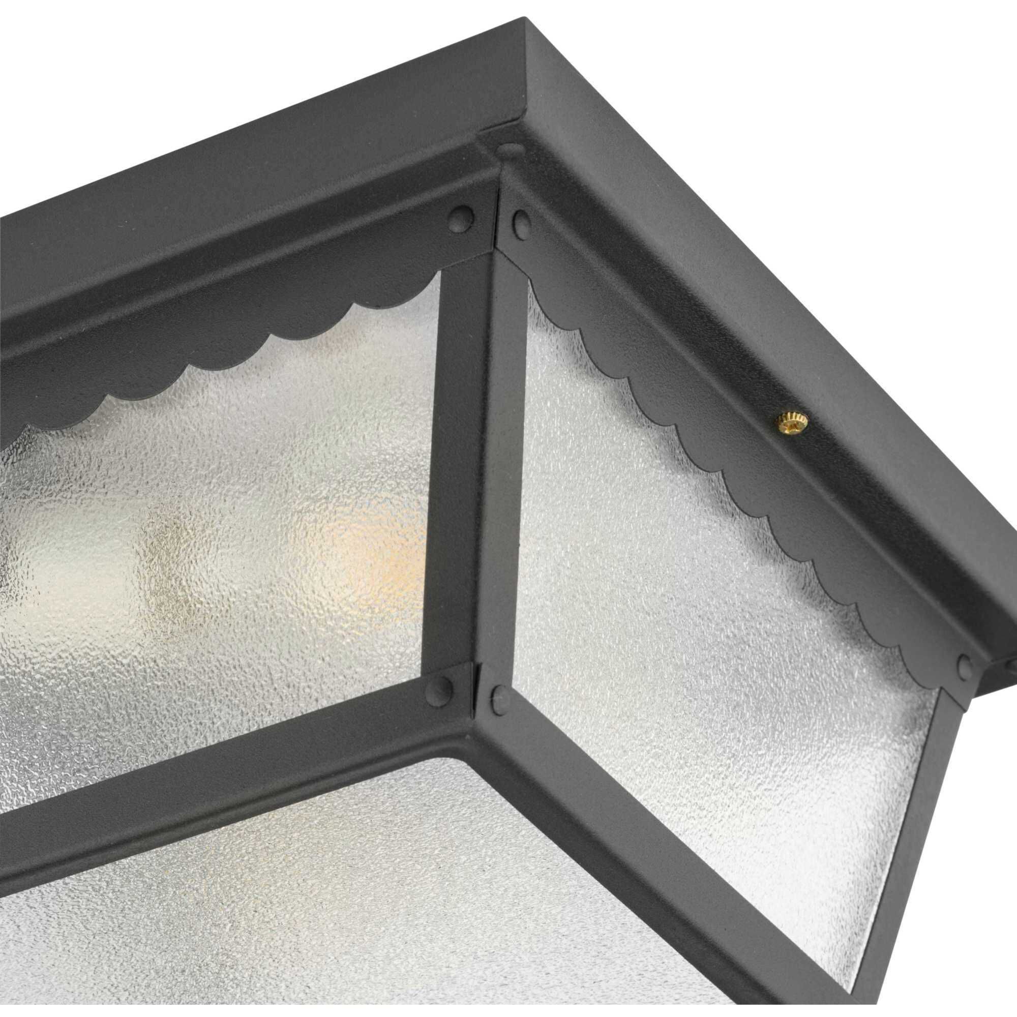 Ceiling Mount 2 Light 9.25 inch Matte Black Outdoor Flush Mount