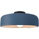 Radiance Collection - Spire 1 Light 13 inch Midnight Sky and Matte Black Semi-Flush Ceiling Light in Replaceable Bulb, 13W x 6H, Form+Finish+Function