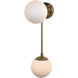 Duo LED 6 inch Brushed Brass Sconce Wall Light