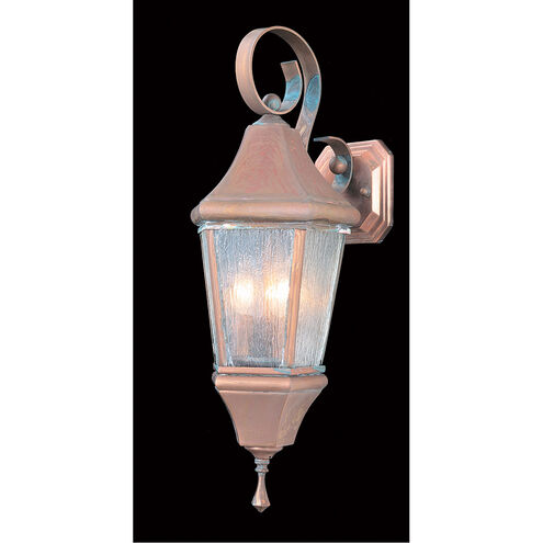 Normandy 3 Light 21 inch Raw Copper Exterior Wall Mount in Without Shade