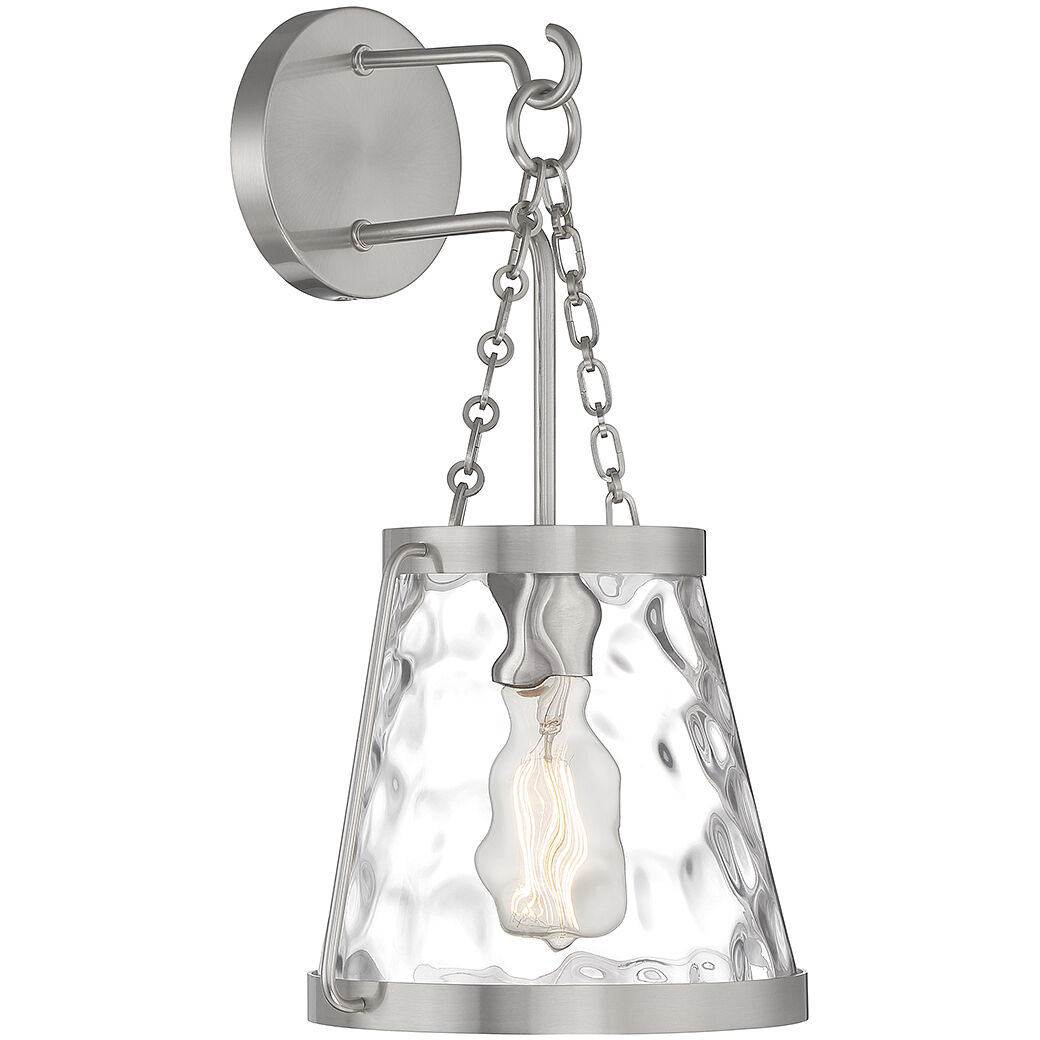 Crawford 1 Light 10 inch Satin Nickel Wall Sconce Wall Light