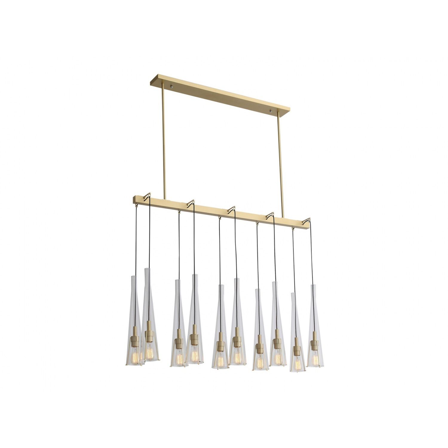 Abbey Park 10 Light 13 inch Brushed Brass Multi Port Pendant Ceiling Light