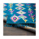 Love 87 X 60 inch Navy/Sky Blue/Bright Pink/Bright Yellow Rugs, Rectangle