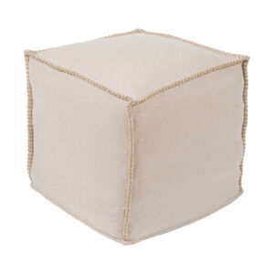 Grace 18 inch Taupe Pouf, Cube