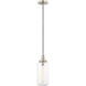 Art Glass 1 Light 5 inch Brushed Nickel Mini Pendant Ceiling Light