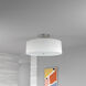 Everly 3 Light 14.25 inch Satin Chrome with White Semi-Flush Mount Ceiling Light