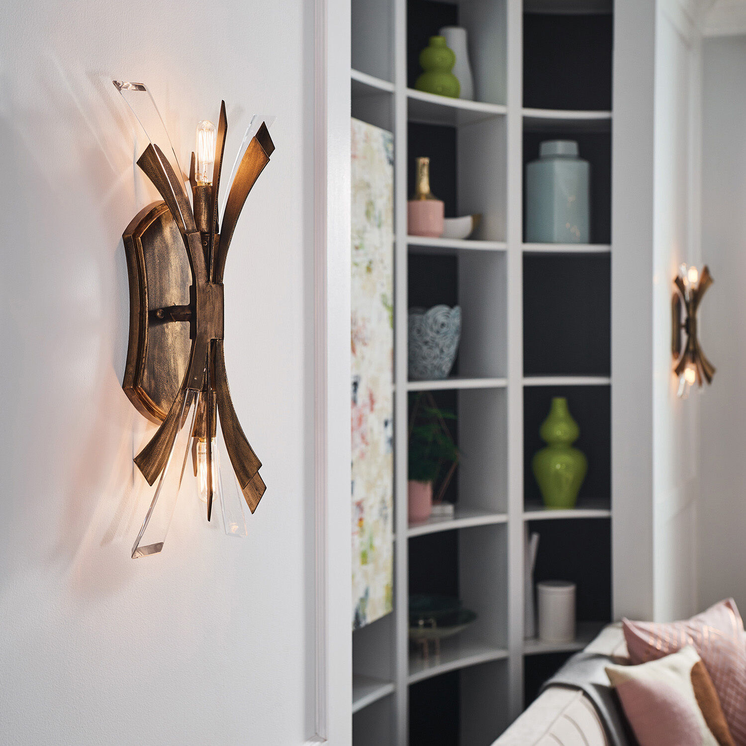 Vida LED 9 inch Burnished Gold Sconce Wall Light