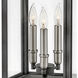 Sutcliffe LED 18 inch Aged Zinc with Antique Nickel Outdoor Pier Mount Lantern